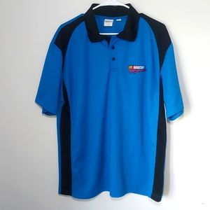 Vintage NASCAR Racing Polo Shirt XL Checkered Flag